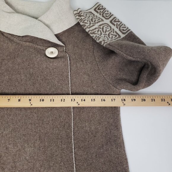 Betty Betty Italy Wool Jacket Shawl Collar Boho Cozy Core Euro Chic Womens M - Picture 9 of 12